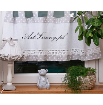 Bawełniana zazdroska groszki  60 szary