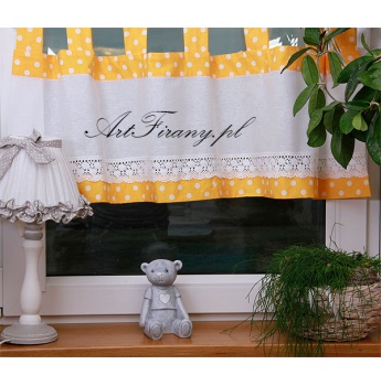 Bawełniana zazdroska groszki  60 żółty