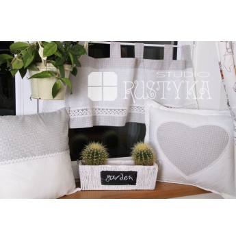 Bawełniana zazdroska na szelkach shabby chic szary 60